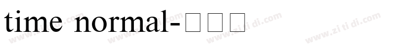 time normal字体转换